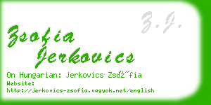 zsofia jerkovics business card